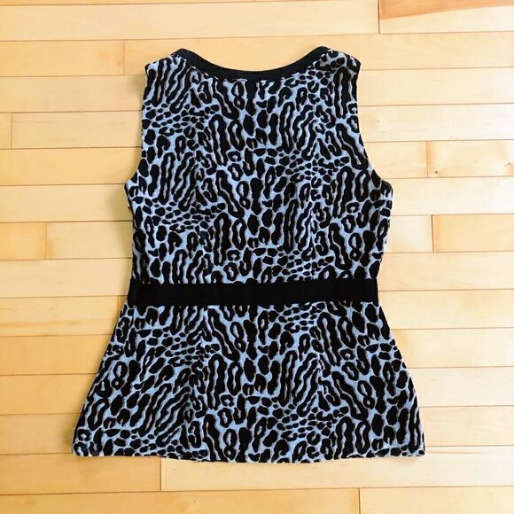 Tory Burch Leopard Print Silk Sleeveless Blouse - Size 4 - Picture 2 of 4